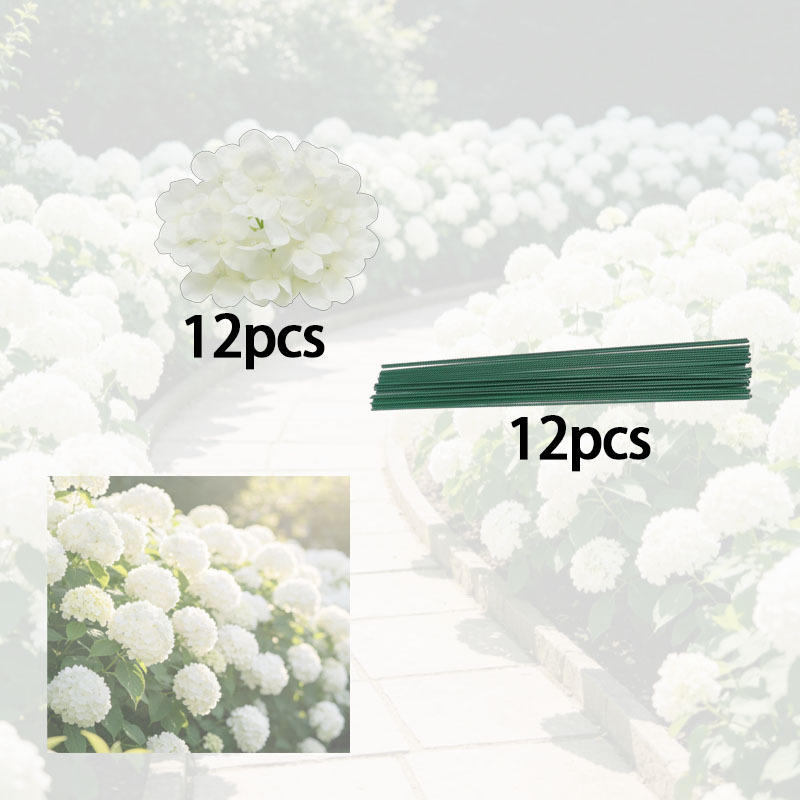 TEMU Set Bouquet di Grandi Orticelli Artificiali , 24 pezzi ( 12 Fiori e 12 ) - Fiori Finti Decorativi per la Casa - Corona in Plastica Resistente ai