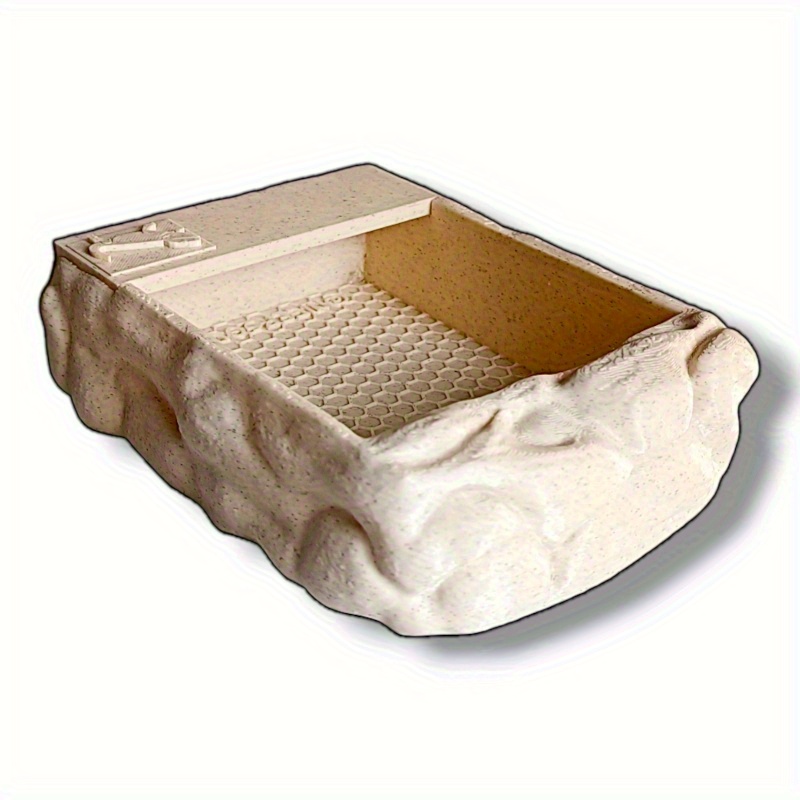 Natural Habitat Feeding Box Decoration for Lizards, Geckos, Chameleons And Other Reptiles And Amphibians
