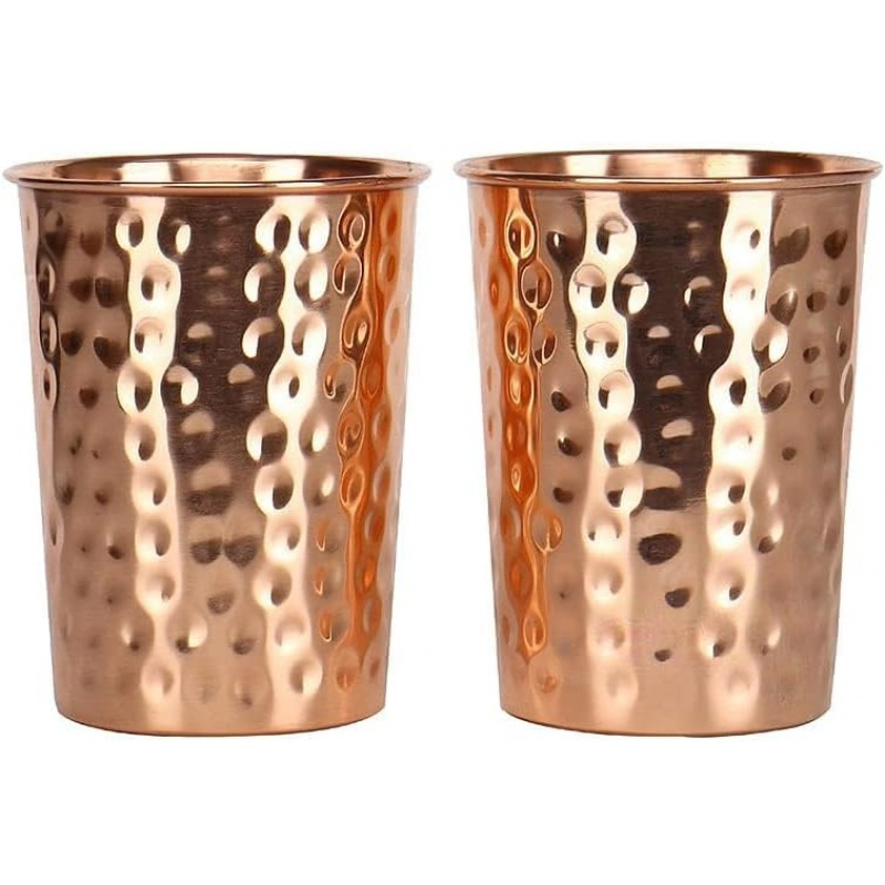 Pure Copper Cups – Water Glasses | Handcrafted Tumblers For Health Benefits | Drinking Copper Glass For Daily Use