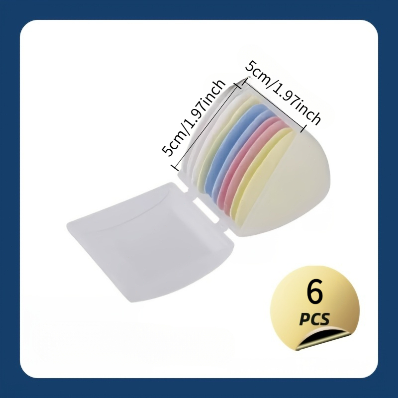TEMU 6-pack High-quality Fabric Chalk, With Protective Case, Erasable Fabric Marking Stickers, Clothing Pattern Sewing Kit, And Sewing Supplies (