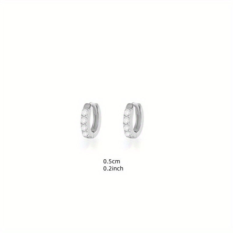 E-shop 1 Paar Damen Mode Creolen, Einfache Klassische Kleine Kreisstecker mit Synthetischem Zirkonia, Mehrfarbige Optionen für , Urlaub und
