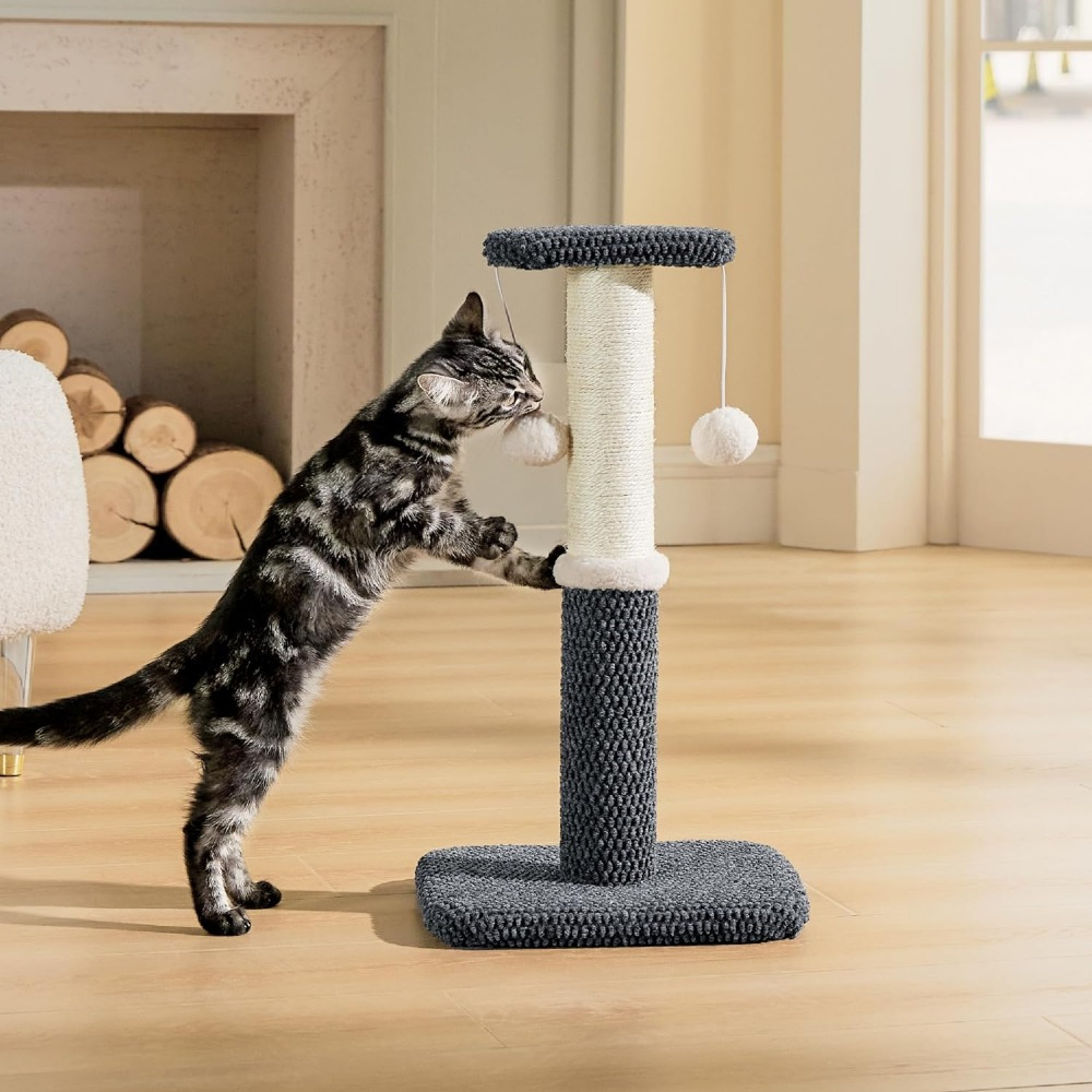 

Small Scratching Post For Cats – Cat Scratching With Carpet Platform, Small Cat Tree With Sisal And Hanging Ball