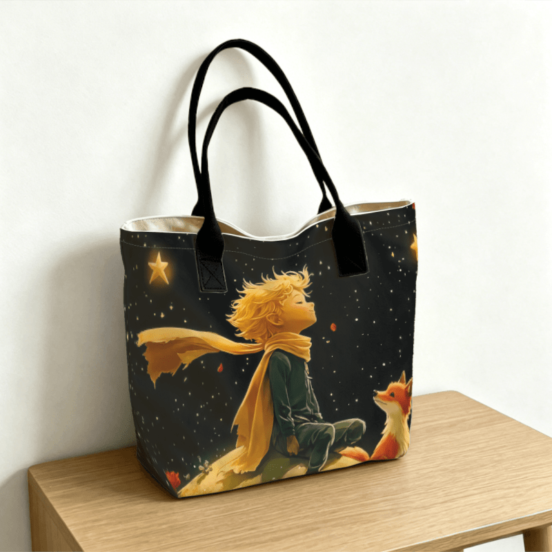 TEMU 1 sac fourre-tout imprimé LE , un sac à main élégant et polyvalent adapté aux étudiants, avec une grande et parfait pour les . Idéal pour , les