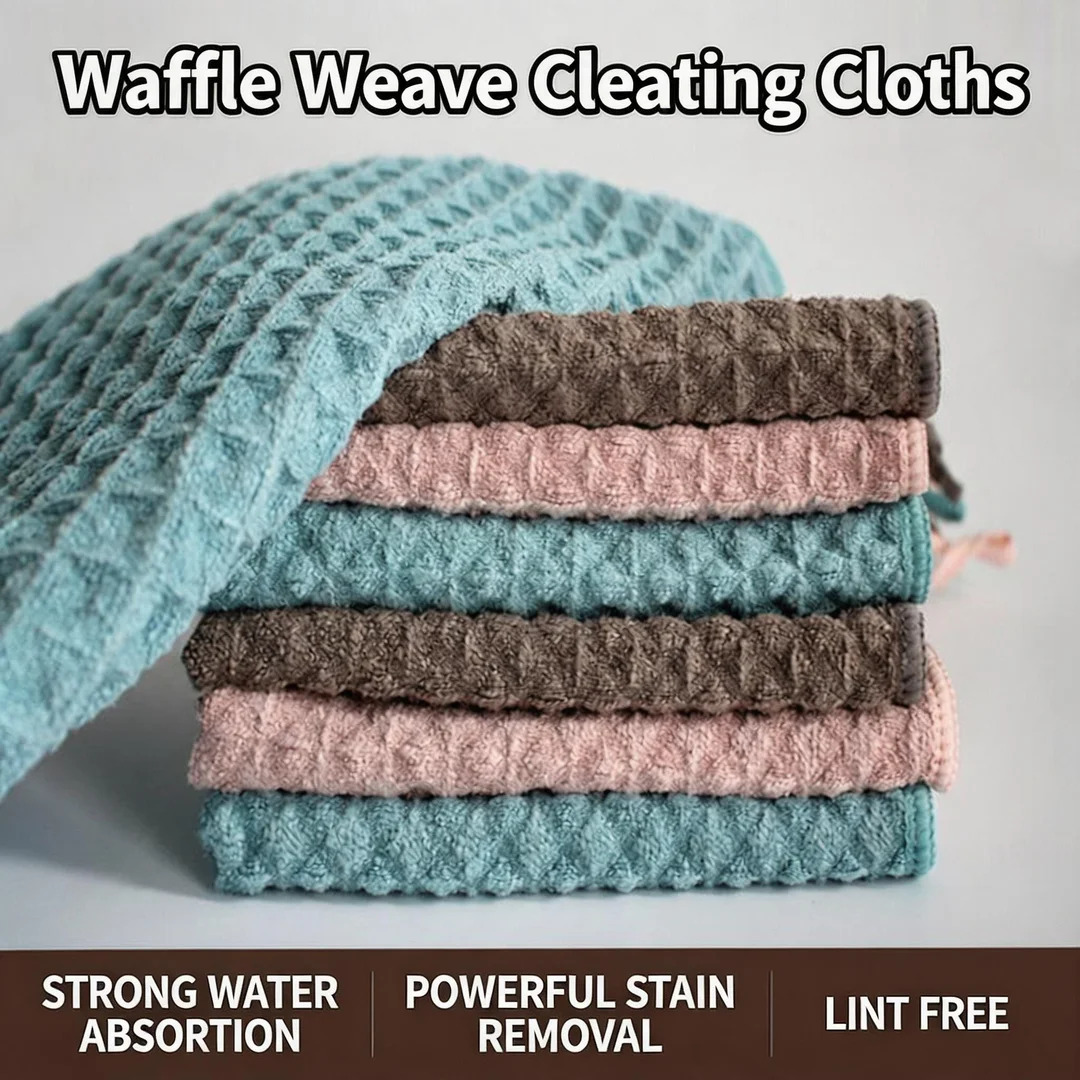 TEMU Random 3pcs Set For Coffee Machines And Tea Houses - Absorbent, Durable Woven Polyester Cleaning Cloth For Wiping Milk And - Small Square Gray