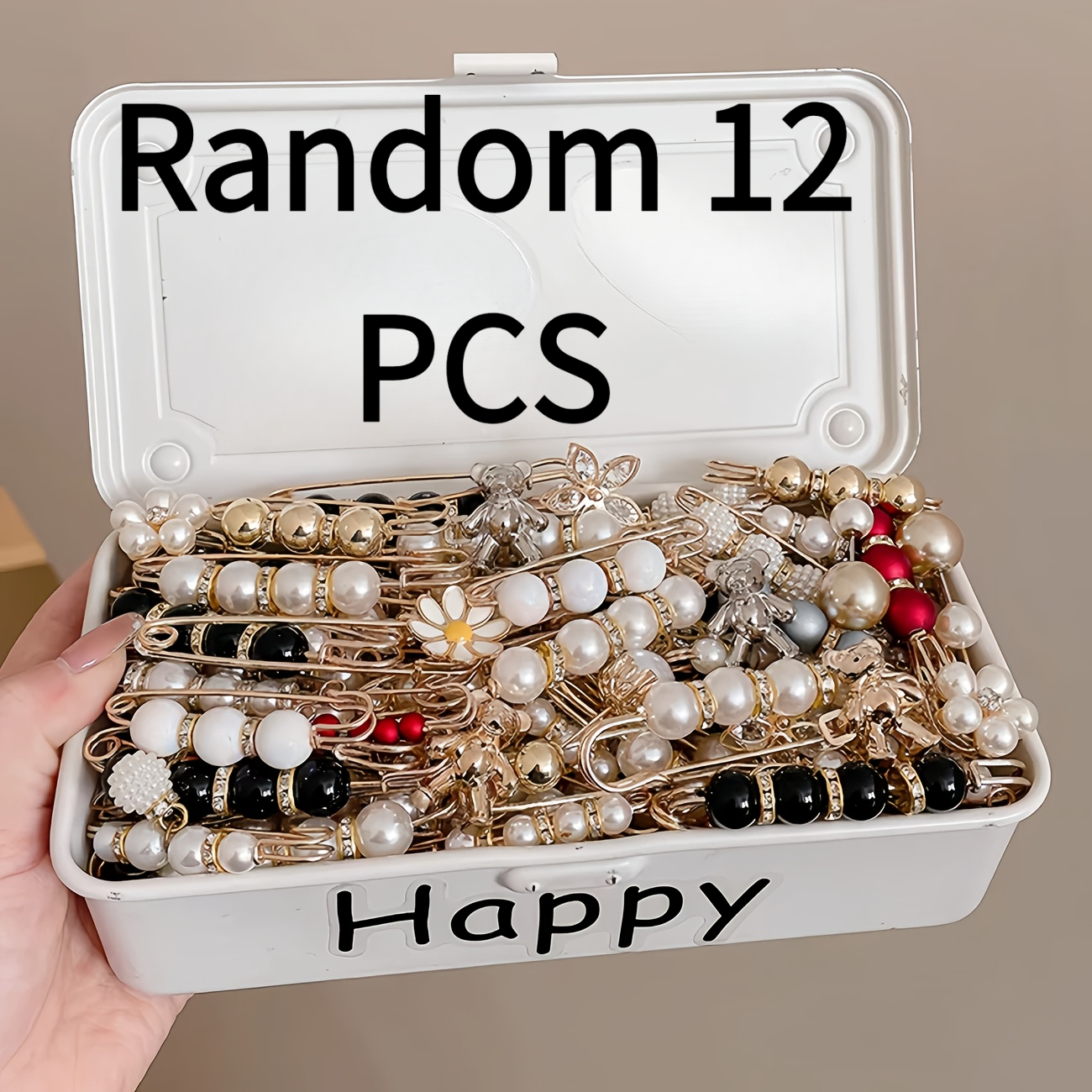 TEMU Lot aléatoire de 12 pièces de boucles antidérapantes et cravates, accessoires essentiels anti-exposition pour femmes, style pratique