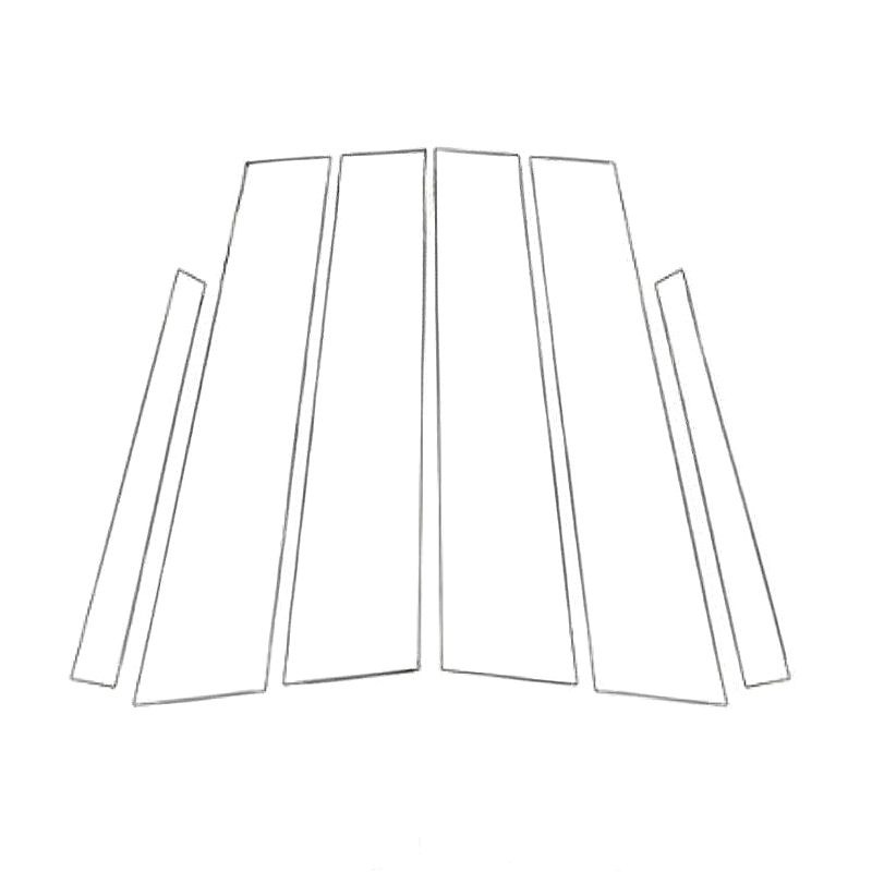 TEMU A Set Of 6 Chrome Silver Pc Material Decorative Strips For The Door And Window Pillars, Suitable For The For Mercedes-benz W205 Models From 2015
