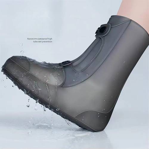 cubrezapatos de lluvia gruesos e impermeables, cubrepies de esquí negros, cálidos de invierno para , botas de lluvia para exteriores, zapatos de lluvia resistentes al