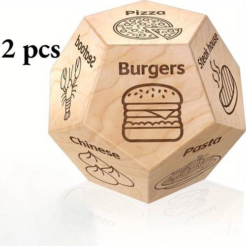 12 side food decision dice game with 6 side menu cards suitable for date night dinner party couples fun creative christmas compatible for party menus