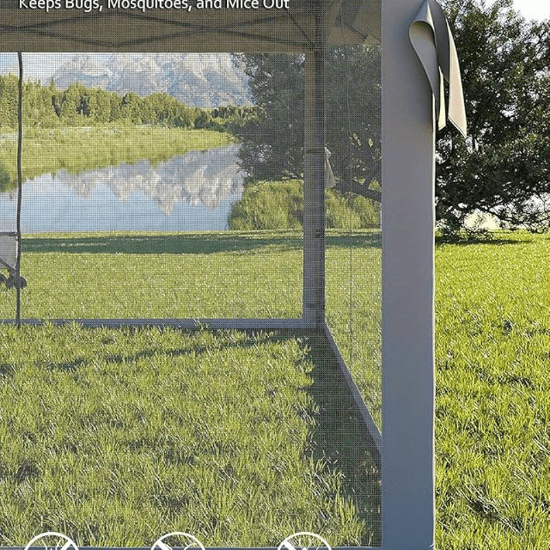 [13'x13' Gazebo] 13'x13' Double Rooftop Outdoor Gazebo | Quick Setup, High Quality, Durable Weather-Resistant Design, Gray Patio Canopy Tent for Backyard, Garden & Poolside