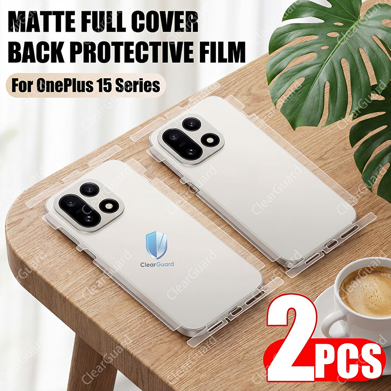 TEMU [2-pack Matte Full Wrap Back And Side Protector Film Set] For Oneplus 15/15t, Integrated Full Coverage Back Case And Side Film, Matte