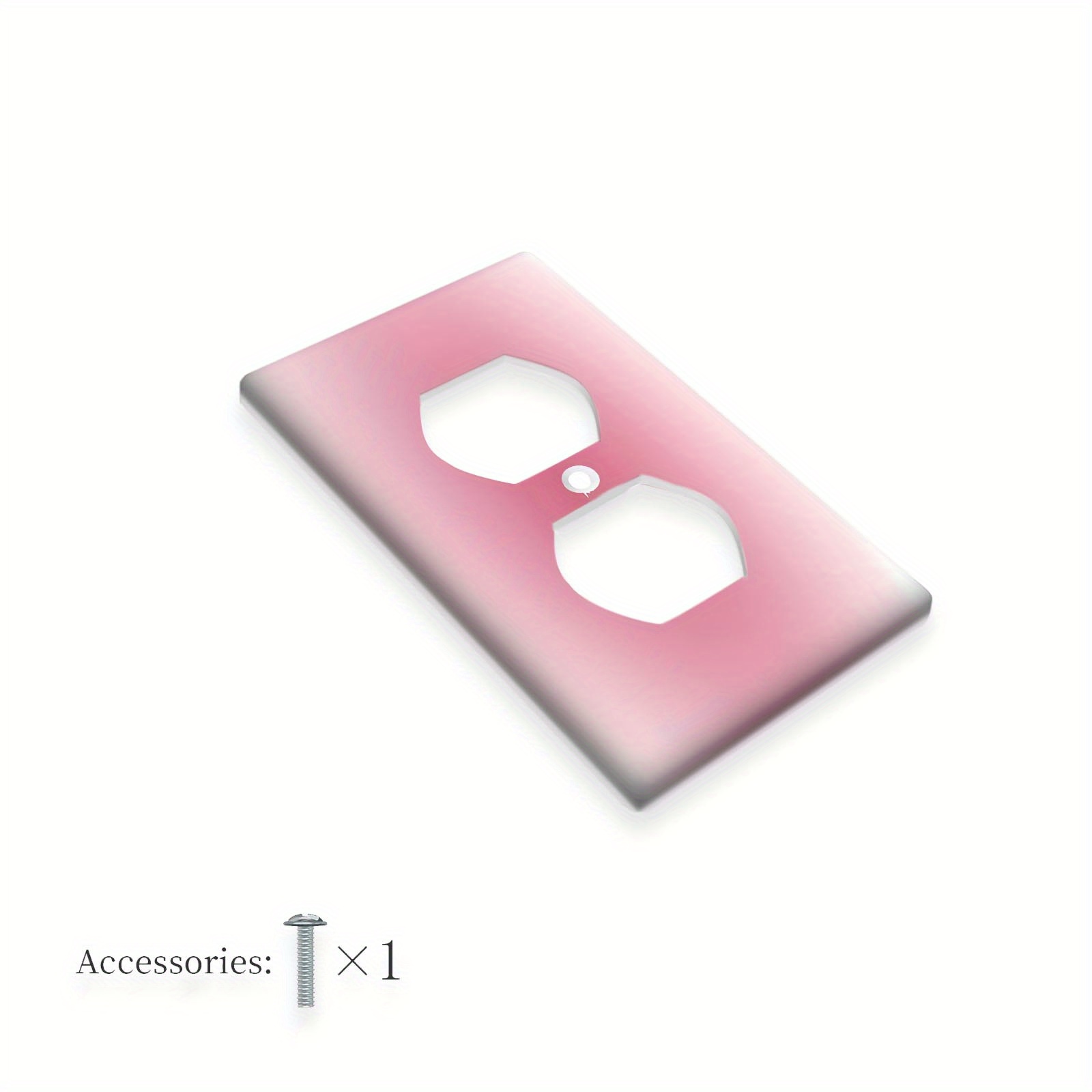 TEMU 1pc 1gang/2gang Pink And White Gradient Print Light Switch Cover Decorative Switch Plate And Outlet Covers Wall Plate For Electrical Kitchen
