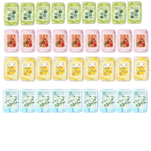 random color mixing color flower shape soap petal soap paper for travel soap washing hand wash cleaning scented sheets foaming paper soap dishes for trip lemon milk flavor