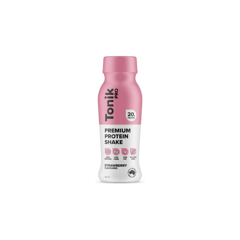 Pro Protein Strawberries and Flavoured Shake 375ml, Fitness Hydration, Refreshing Drink, Flavoured Beverage, Premium Formula, Protein Smoothie, Shaker Bottle, Fitness Lovers, Active Lifestyle