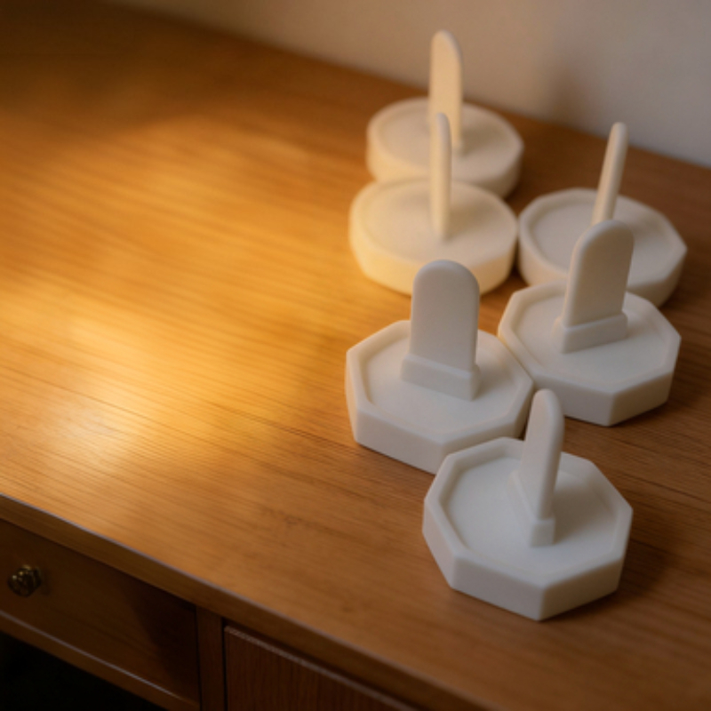 Image of 6pcs Balloon Light Plug Base Stand With Octagonal & Vertical Rod - Plug-compatible Suitable For Table, Desk, Bedside Light Holder, Instant For Decor, Plastic Mounting For Balloon (no)