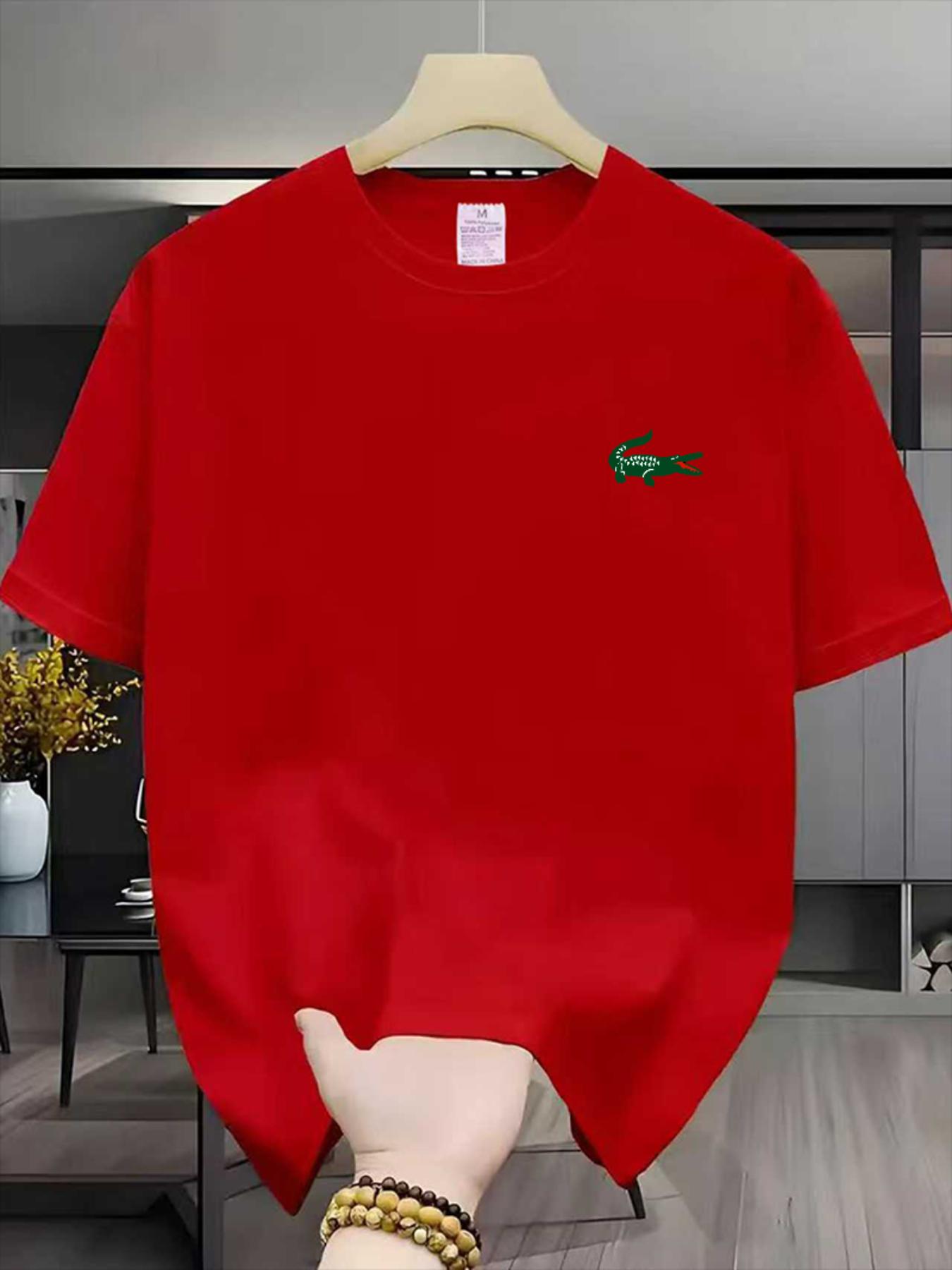 Comfortable Sports T-Shirt, Unisex Athletic Tee, Solid Color Print T-Shirt, Men'S Casual T-Shirt with a Creative Style.