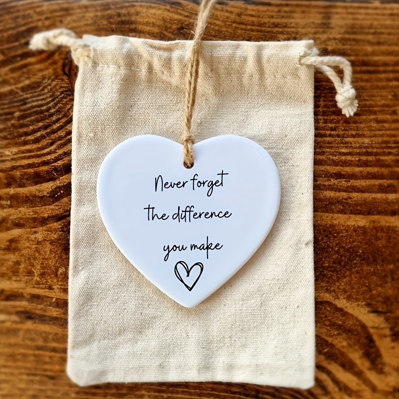 2d flat inspirational heart shaped acrylic keepsake       teacher mentor friend or coworker appreciation gift no batteries needed office or home desk decoration thoughtful thank   decorative   portable gift package