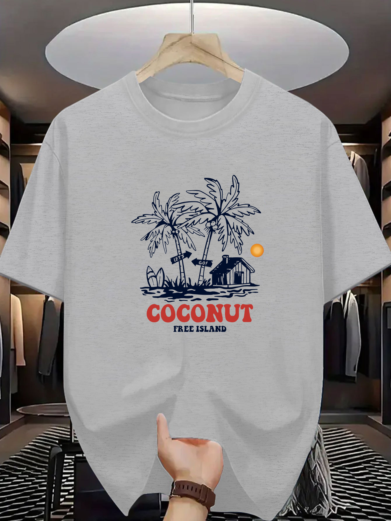 coconut t shirt] men's casual summer t shirt Temu Bahrain