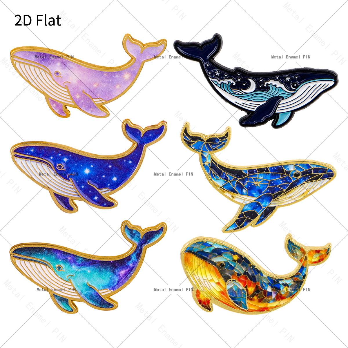 TEMU 2d Flat, 6pcs/set 2d Flat Cute Ocean Lapel Pin Enamel Pins And Brooches Badge Pins For Backpacks Bags Backpack Cool Decoration Friend For Gifts