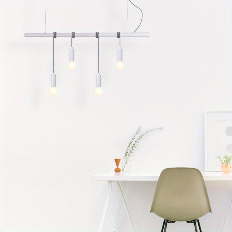 stylish modern four light white pendant fixture for contemporary   details 0