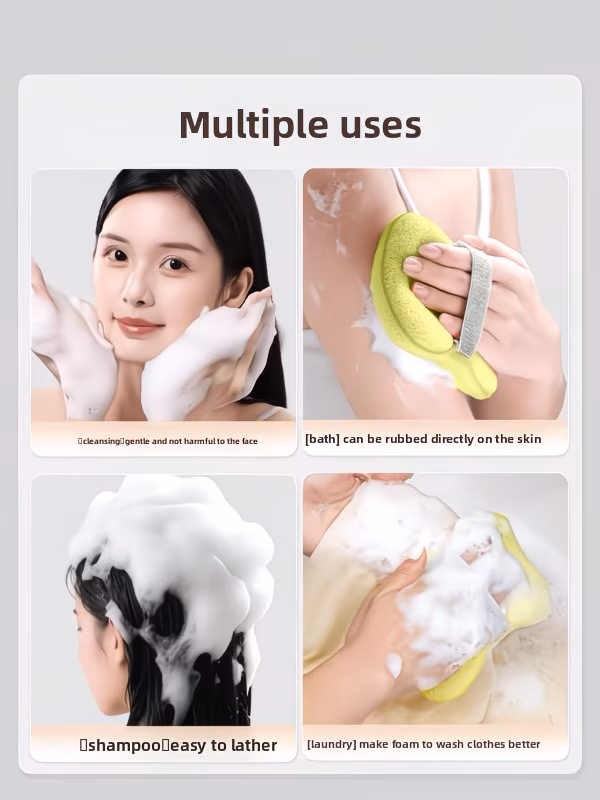 2pcs 1pc soap bag and loofah net random colors and 1pc macaron hook random colors with soap storage pocket simply place soap inside wet and quickly generate rich foam elastic and fixed on hand Product details 1