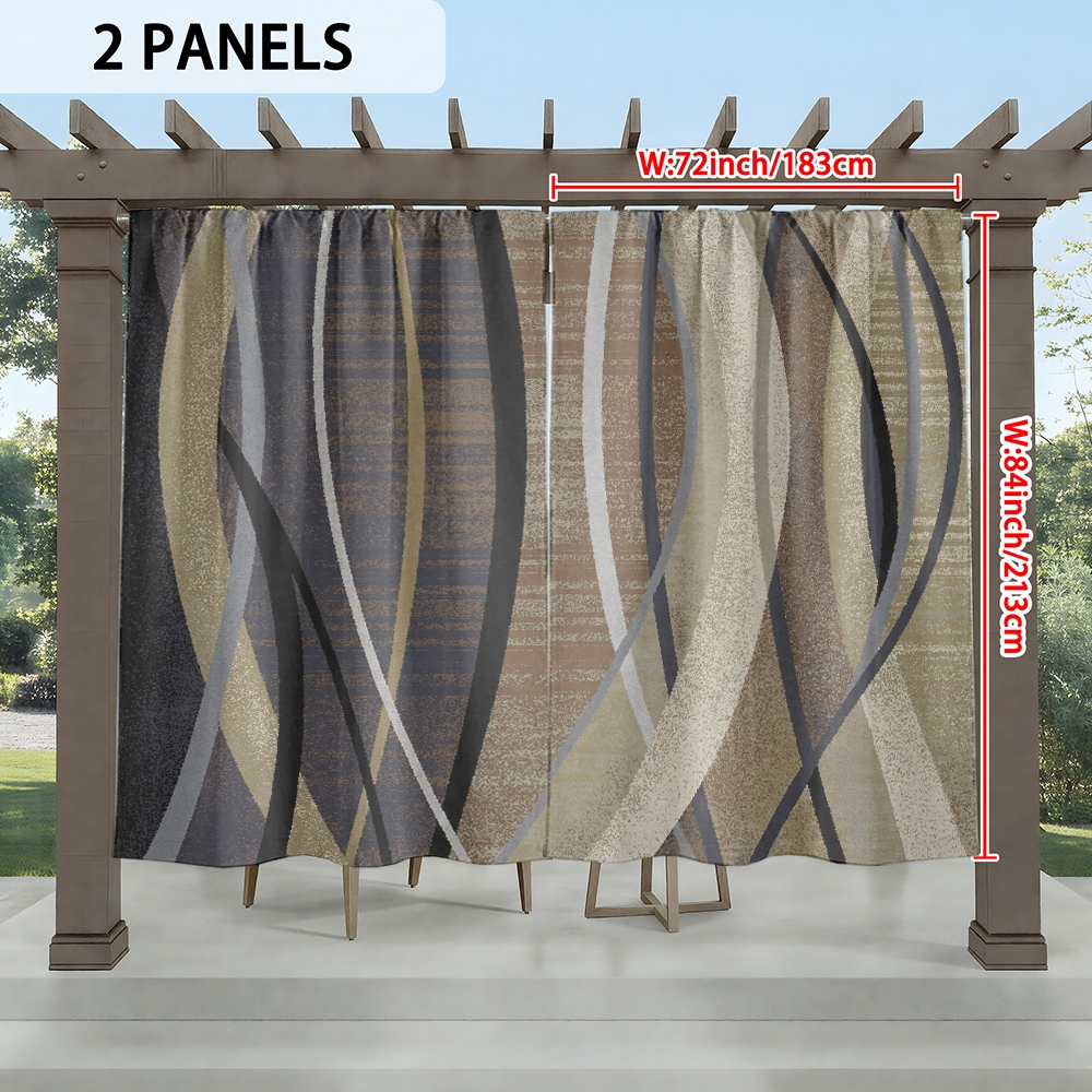 TEMU 2pcs Vozmio Outdoor Curtains Uv Protection & Fade Resistant Semi- Textured Panels Suitable For Patios, , , Canopies - Privacy Panels With, Uv