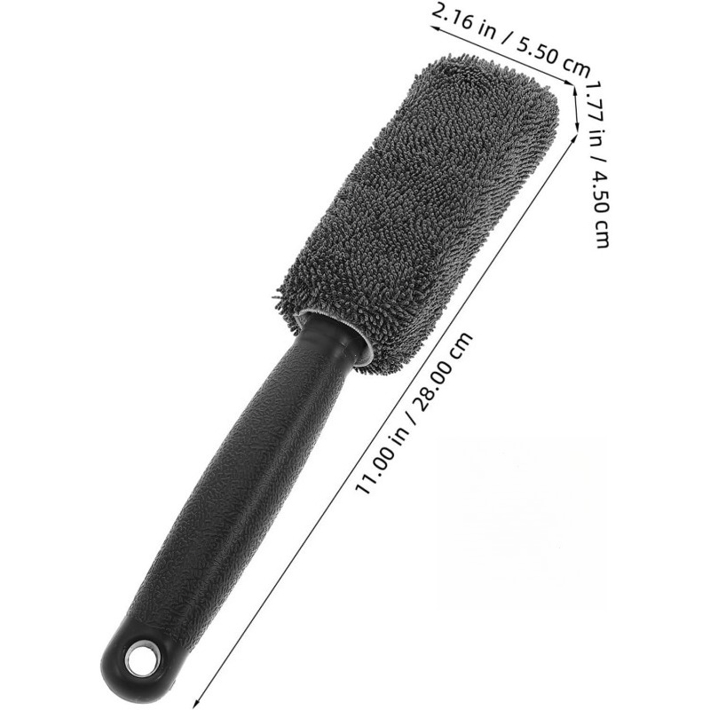 TEMU 2pcs Soft Microfiber Car Wheel Cleaning Brushes, Scratch-free Rim And Tire Brushes, Deep Tools, Multi-functional Wheel Brushes For Cars, Trucks,