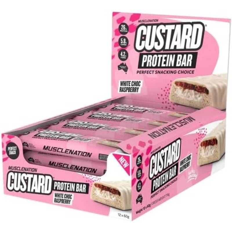 White Choc Raspberry Custard Protein Bars u2013 Creamy Custard Snack with Berry Layer 12x 60g, Post Workout Snack, Healthy Snack, Rich Flavor, Creamy Texture, Wholesome Snack, Proteinrich Bar, Snack Bar, Dessert Bar, Gym Enthusiasts, Healthconscious Eaters - Image 3