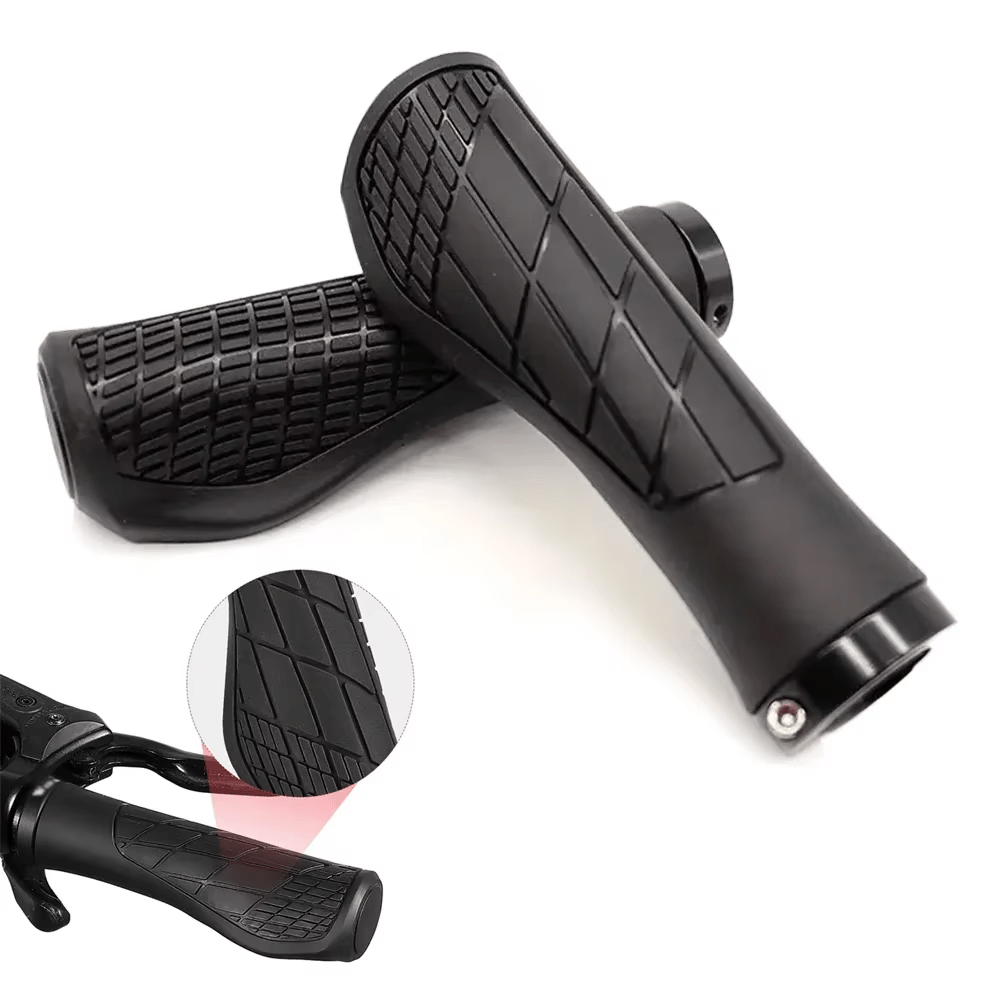 

Rubber Mountain Bike Handlebar Grips, Non-slip Shockproof, Fit, Black - Ideal Cycling Accessory