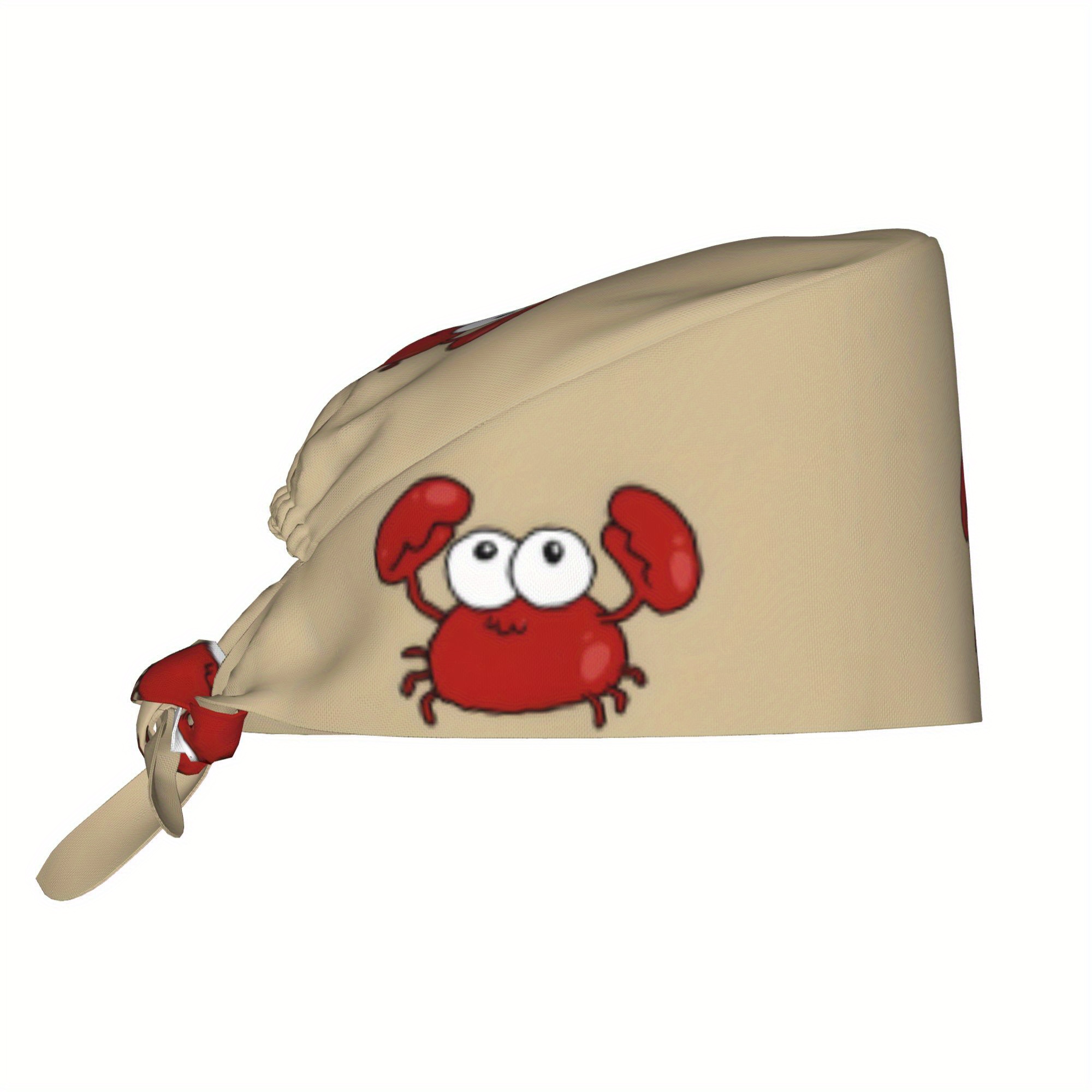 TEMU 1 Gorro de Trabajo Estampado para Mujer con Diseño de - Gorro Ajustable, Gorro de Enfermera con , Gorro de Chef y Cocina a Prueba de Polvo, para