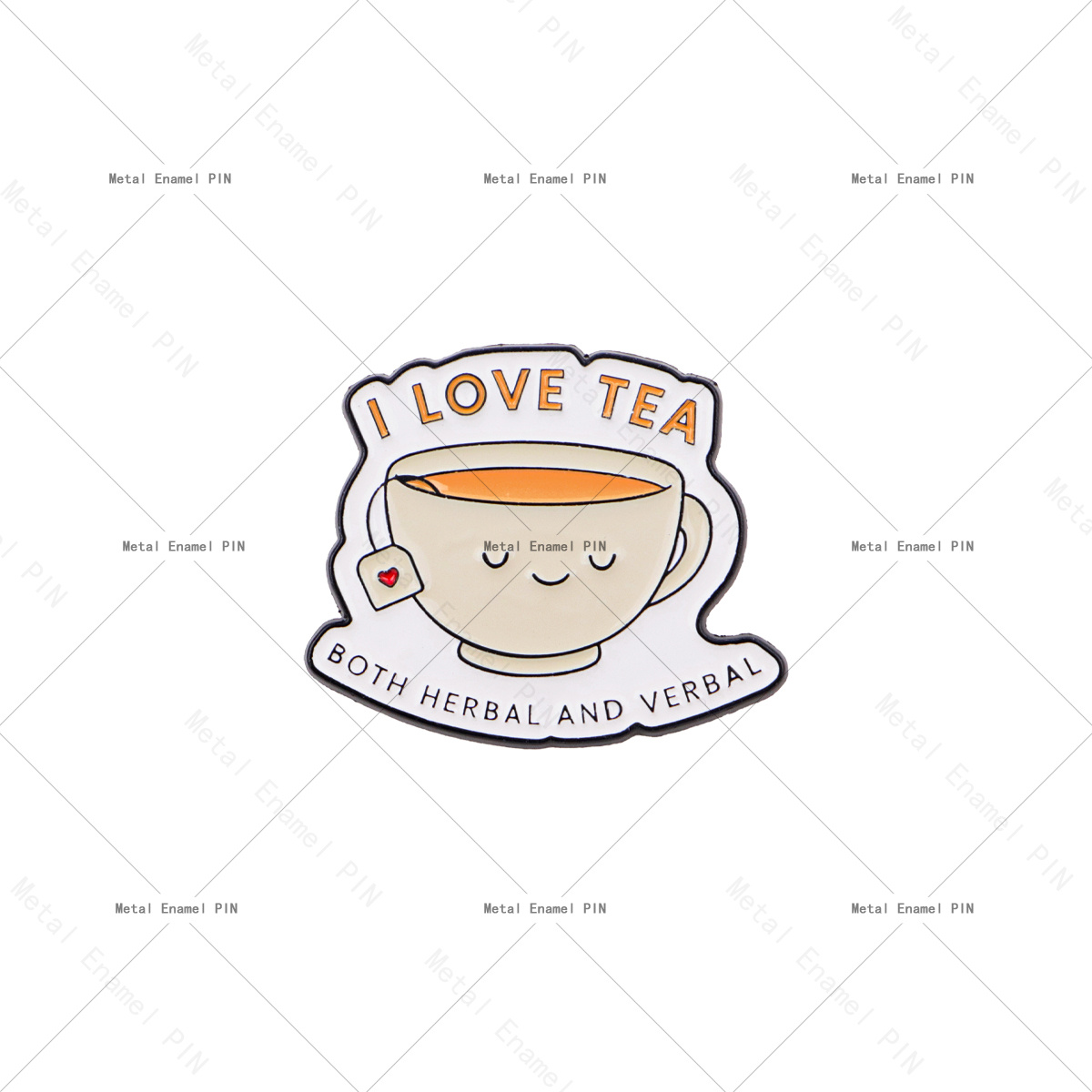 TEMU 1pc "I LOVE TEA" Broche Émaillée, Parfaite pour Sacs à Dos, Vêtements, Et Comme Cadeau d'Accessoire de Bijou pour Femmes