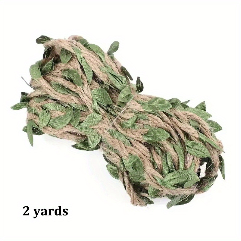 TEMU Vintage-style Artificial Rattan With Green Leaves - Rough Texture For Diy Crafts, Home Decor & Holiday Party Decorations (hanukkah, Valentine's,