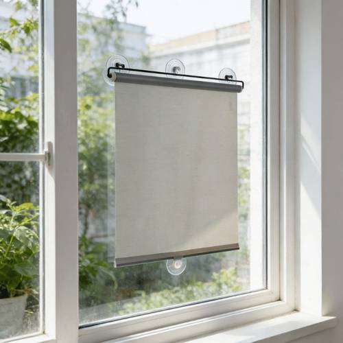 adjustable oxford cloth roller shade sunshade curtain sun protection light blocking light blocking design glass modern aesthetic fabric material