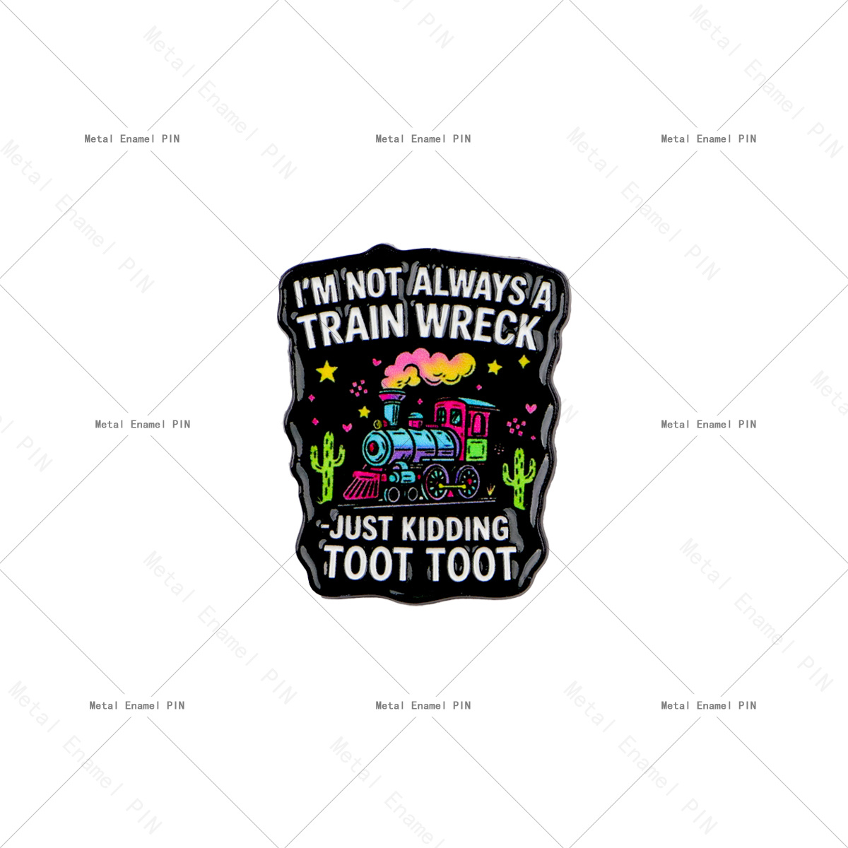TEMU toujours un désastre - Je plaisante" Épingles et broches en émail à revers avec amusante, épingles-badges pour sacs à dos, sacs, décoration de