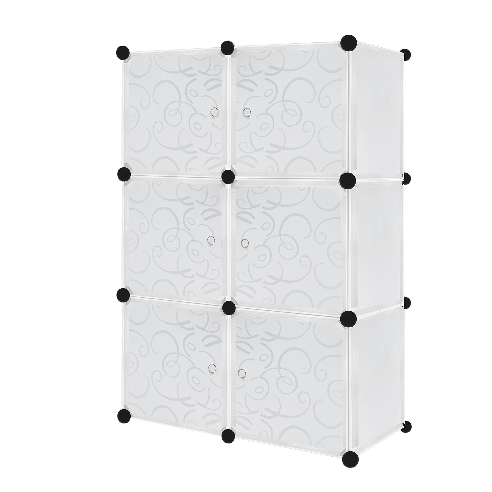 TEMU Diy Shelving System Wardrobe With Door Boltless Wardrobe Wardrobe Shoe Rack Made Of Plastic (6 Boxes), Portable Closets, Wardrobe Closet, Closet