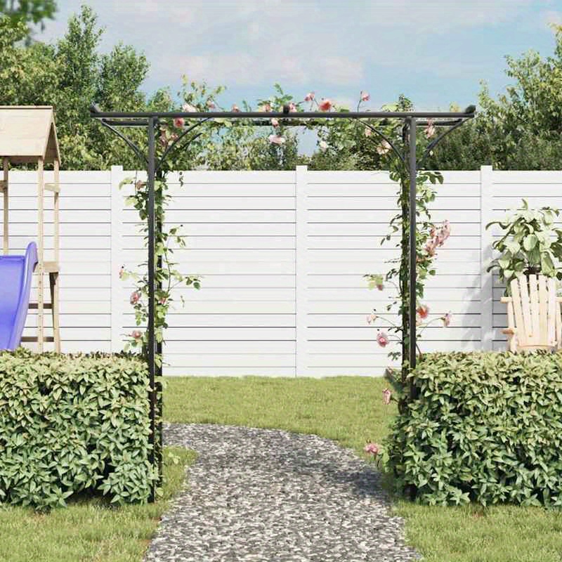   de jardin 200x52x204  metal garden arch with   sturdy multi functional outdoor decoration for patio balcony yard   decoration patio decor elegant floral accents durable construction 0