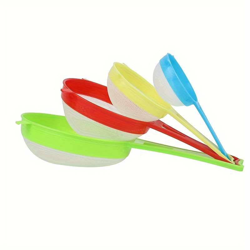 4pcs Multifunctional Strainer Set - Colorful Kitchen Filter Suitable for Tea, Juice, And Soy Milk - Durable Food-Grade Plastic Design with Ergonomic Handle And Fine Mesh - Space-Saving Kitchen Tool, Countertop Water Filter, Tea Brewing Device 14 4pcs Multifunctional Strainer Set - Colorful Kitchen Filter Suitable for Tea, Juice, And Soy Milk - Durable Food-Grade Plastic Design with Ergonomic Handle And Fine Mesh - Space-Saving Kitchen Tool, Countertop Water Filter, Tea Brewing Device