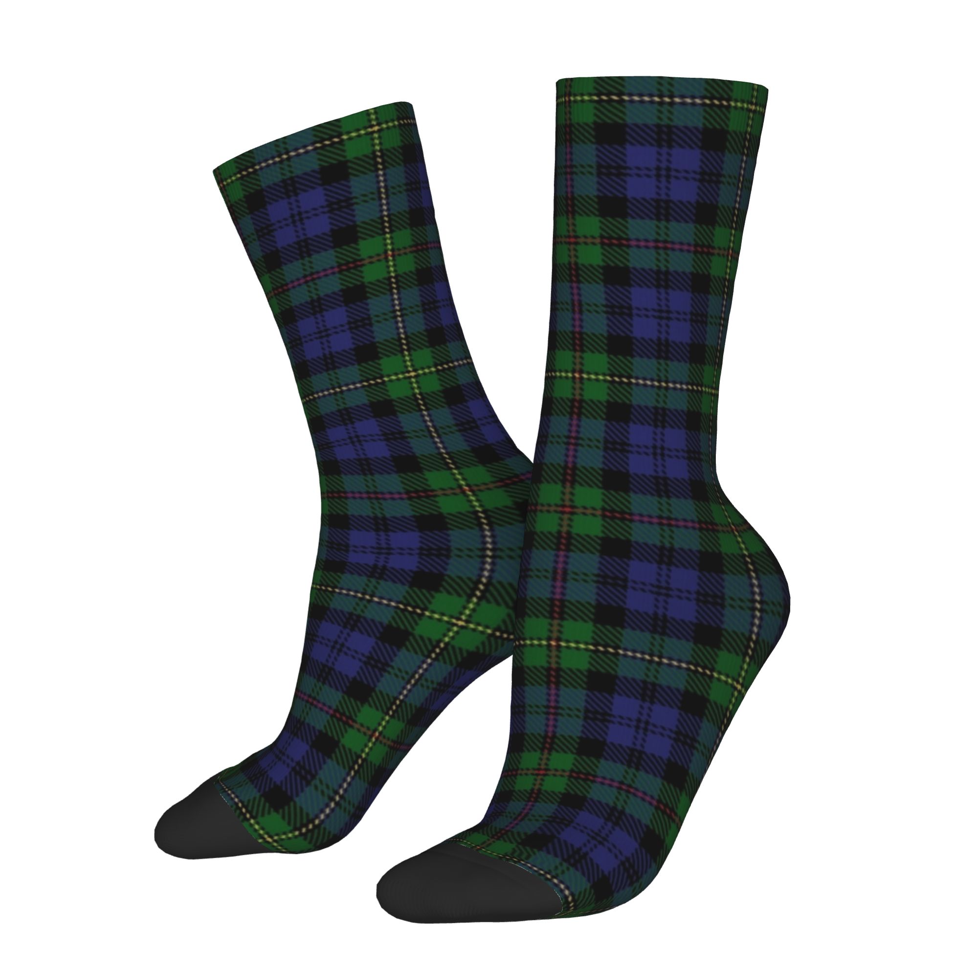 TEMU Mens Trend Crew Socks For Everyday Outfits, Great For Work Commute, Weekend Casual Looks And Urban Street Style Clan Macewen, Macewan Family