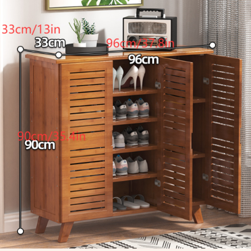 Image of Shoe Storage Cabinet, Shoe Cabinet With Doors, Freestanding Shoe Organizer For Entryway