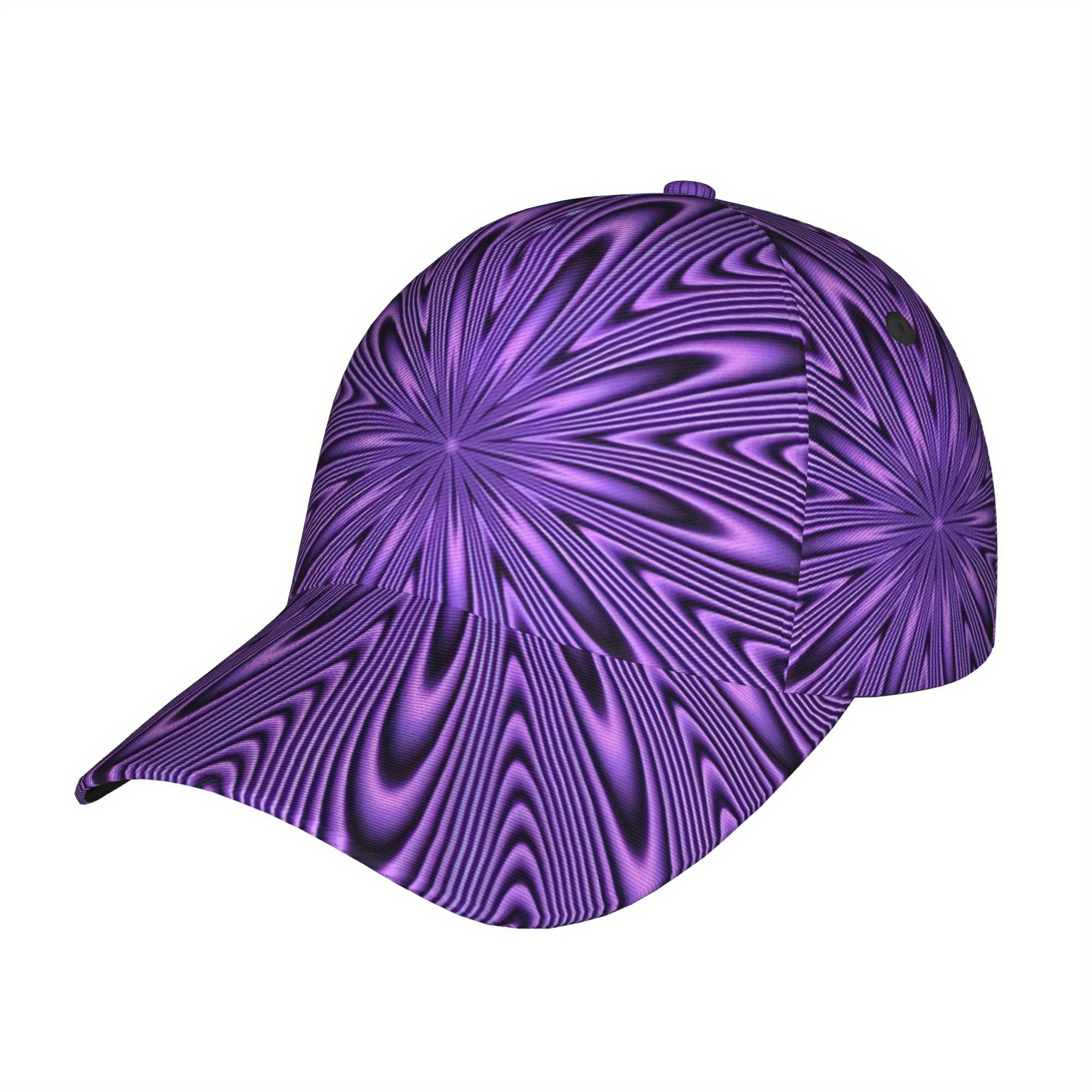 E-shop 1 Stück Psychedelic bedruckte Baseballkappe für Damen Herren – Leichte, verstellbare Sonnenkappe mit breiter Krempe, modischer