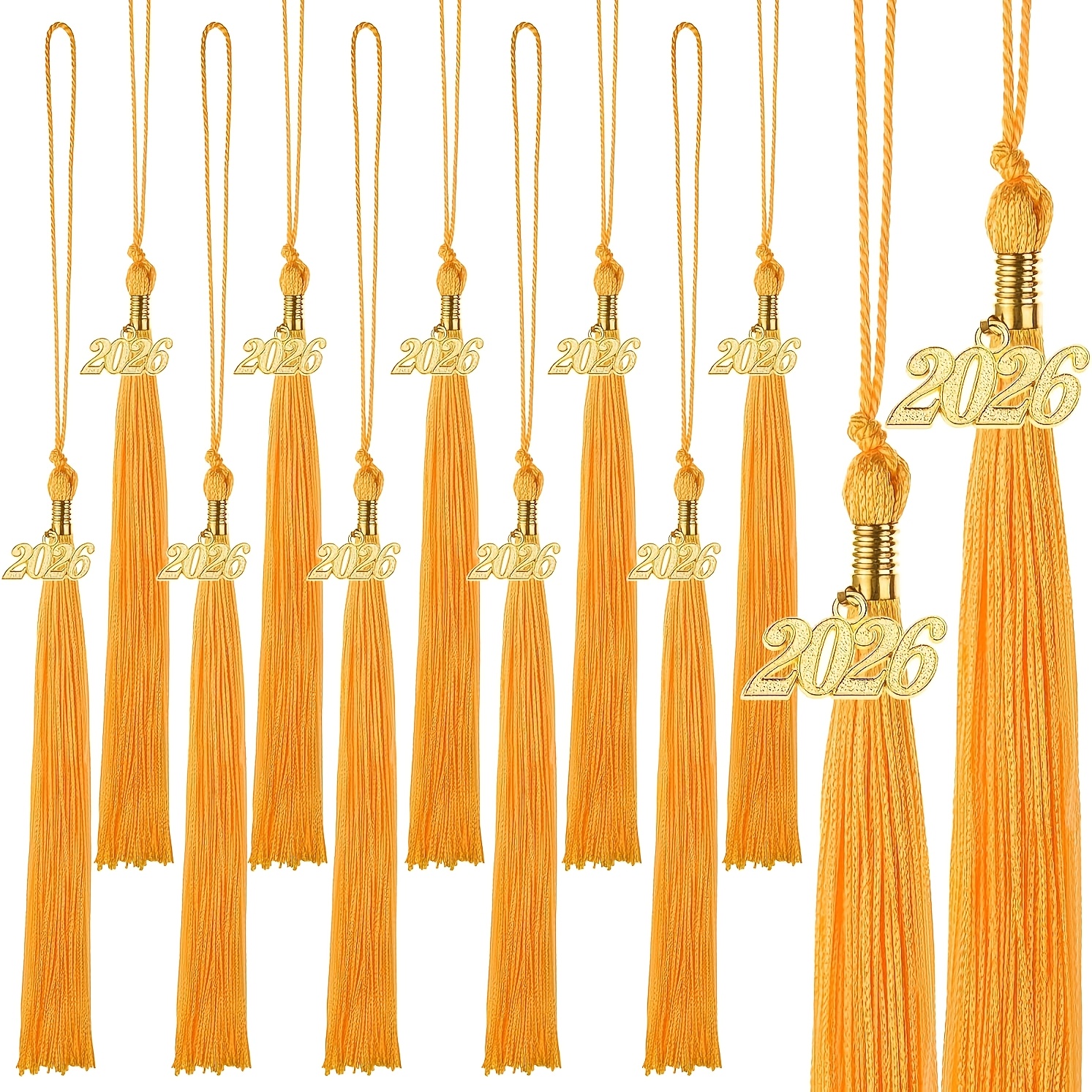 TEMU 12pcs Graduation Tassels, 2026 Graduation Gold-colored Pendants