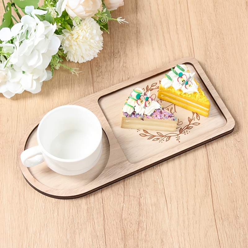 oval carved wooden snack tray wooden coffee snack board afternoon tea additions happy birthday party decoration baby shower party supplies rustic wedding party tabletop decoration anniversary party serving tray artificial wood