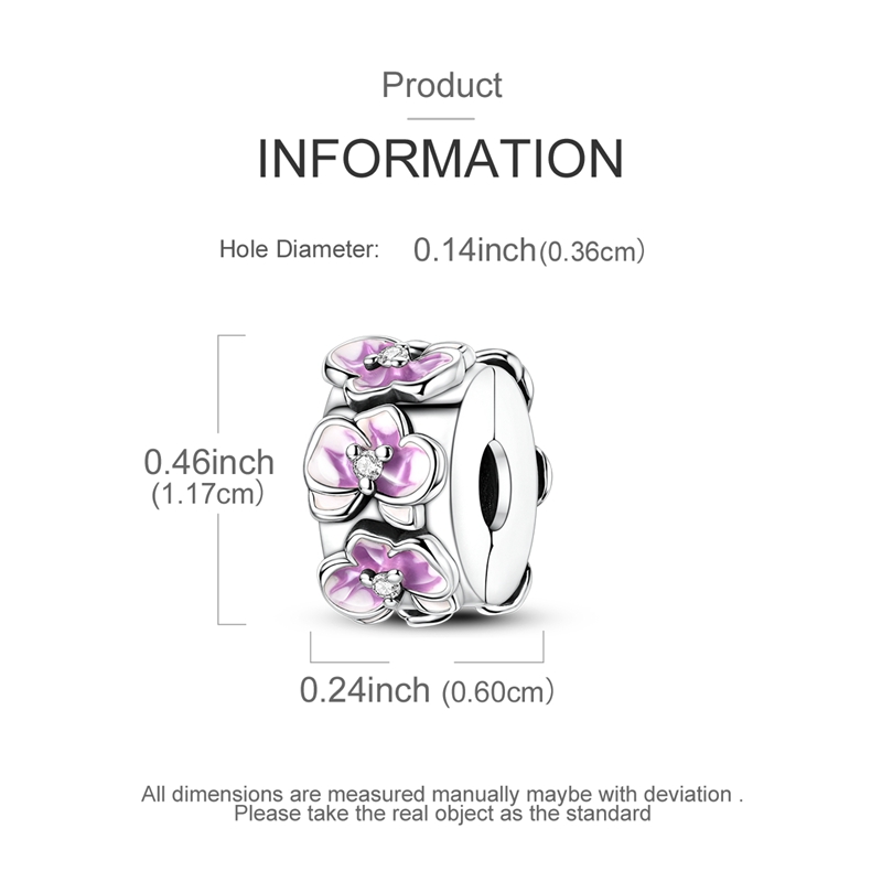 925 Silver Orchid Clip for DIY Jewellery Making