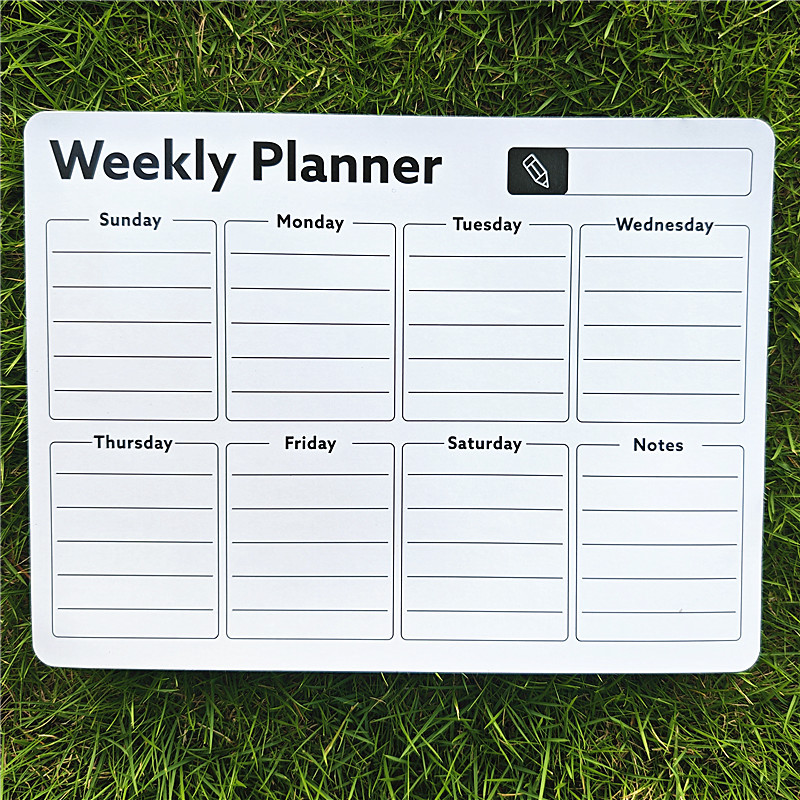 TEMU 1pc Fridge Magnet With Or Week, Full Sheet Rubber Soft Magnetic Fridge Sticker, Wipeable Calendar, With Weekly And Monthly Planner, Ideal For