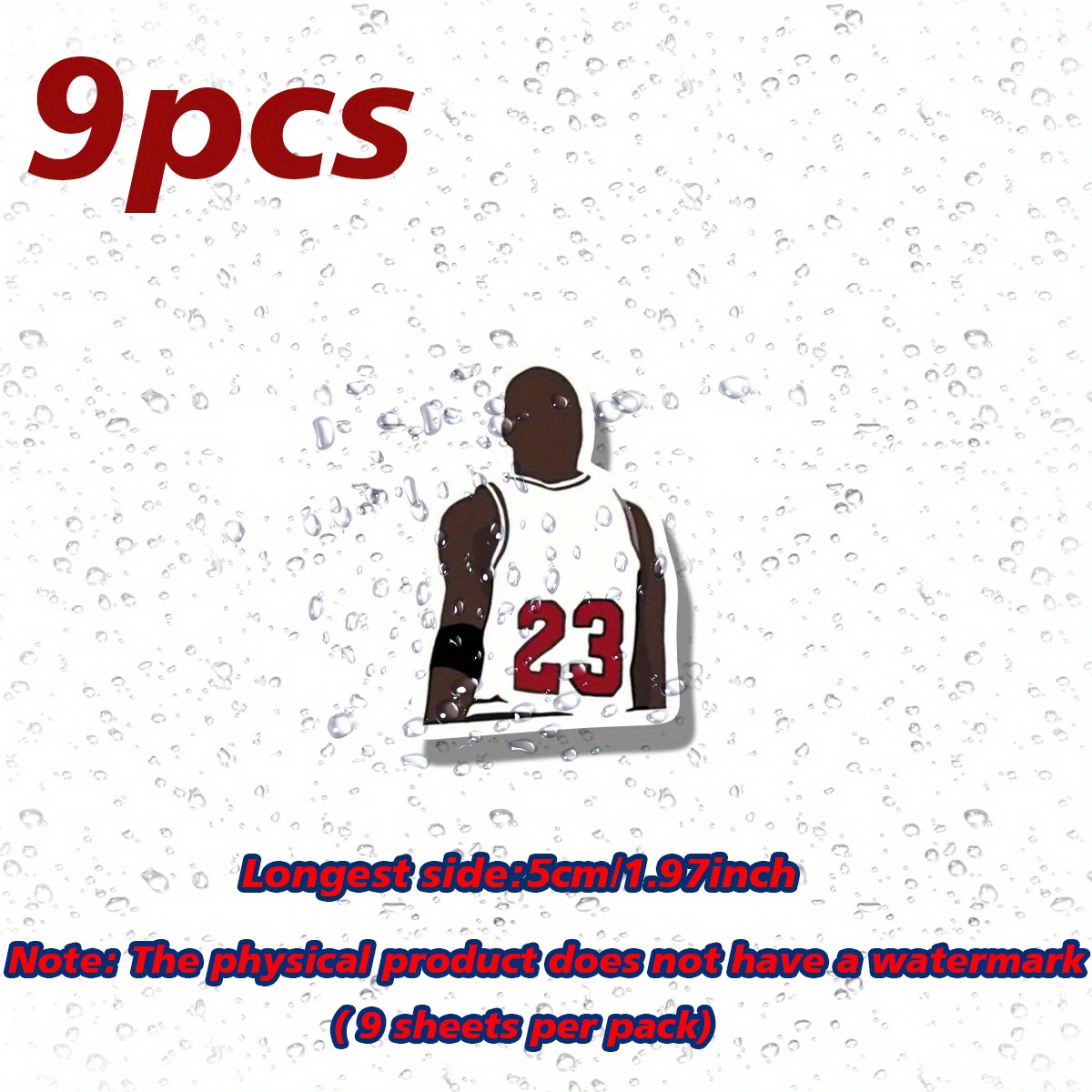 9   shaped stickers stainless steel surface self   sports stickers featuring jersey number     cars laptops water bottles