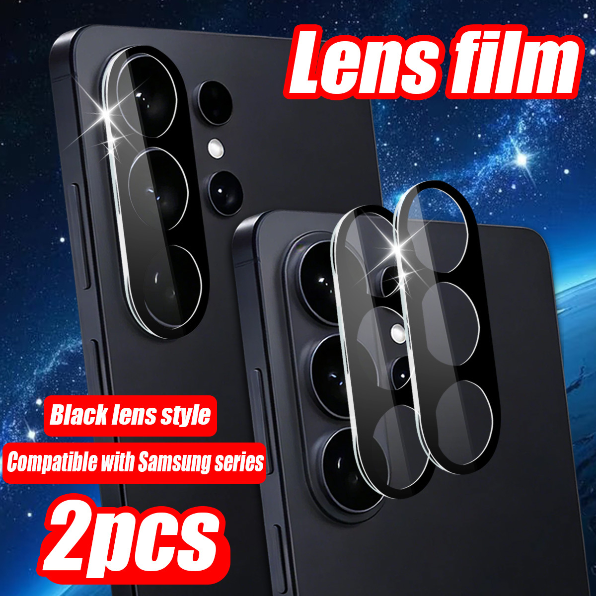 TEMU 2 piezas (Protector de lente de serigrafía) para cubiertas traseras de protección de lente de cámara for Samsung, compatible con for Samsung S20