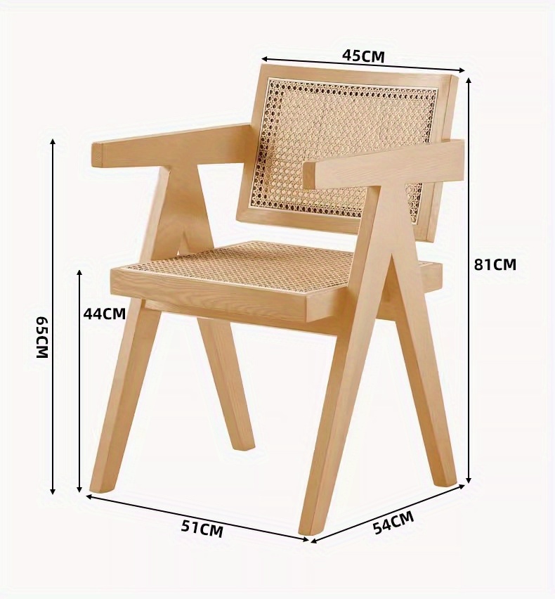 Silla de ratán tejida, silla de comedor de madera maciza, taburete para el hogar con respaldo, silla de ratán con reposabrazos, silla para mesa de comedor, silla de decoración para el hogar, silla de comedor de madera para sala de estar, silla de recepción de oficina, muebles de jardín para exteriores, silla de jardín, sillón, silla para sala de estar