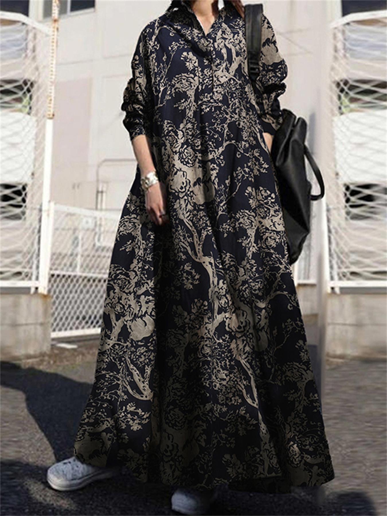 plus size plus size oversized women floral printed maxi