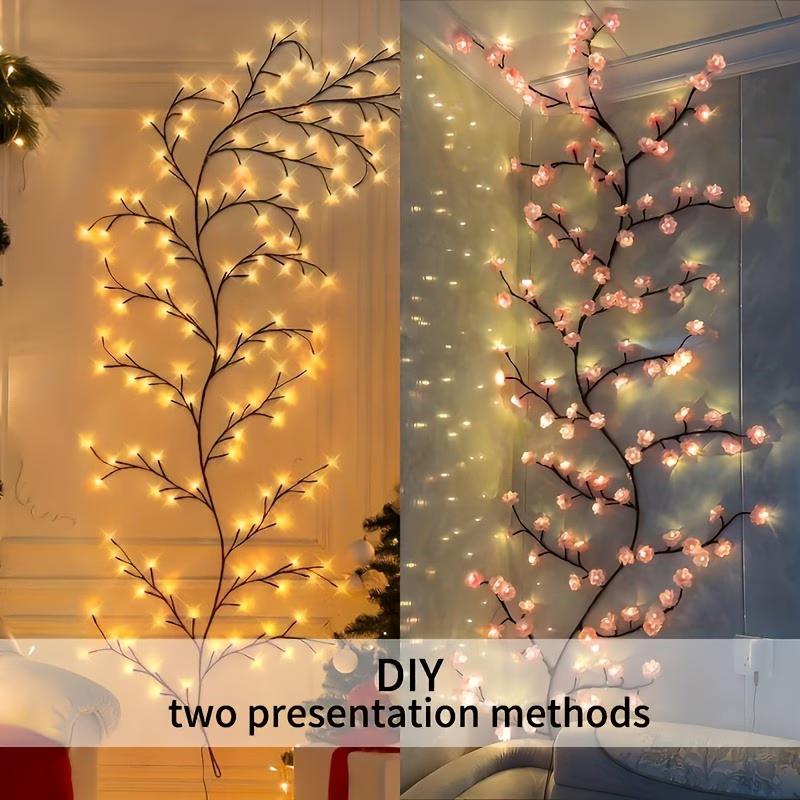 104 bulb cherry   vine string lights 52pcs leds and 52pcs cherry   glowing cherry tree branch lights   cherry vine lights led branch lights 8   of flashing usb powered indoor atmosphere decorative lights Product details 1