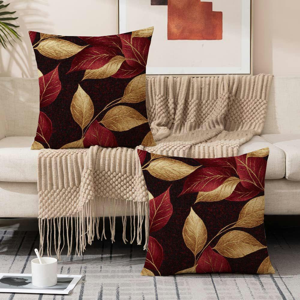 Rot-weiß Gestreifte Kissenbezüge – Set Mit 2 Dekorativen Bezügen, 45,7 X 45,7 Cm, Polyester