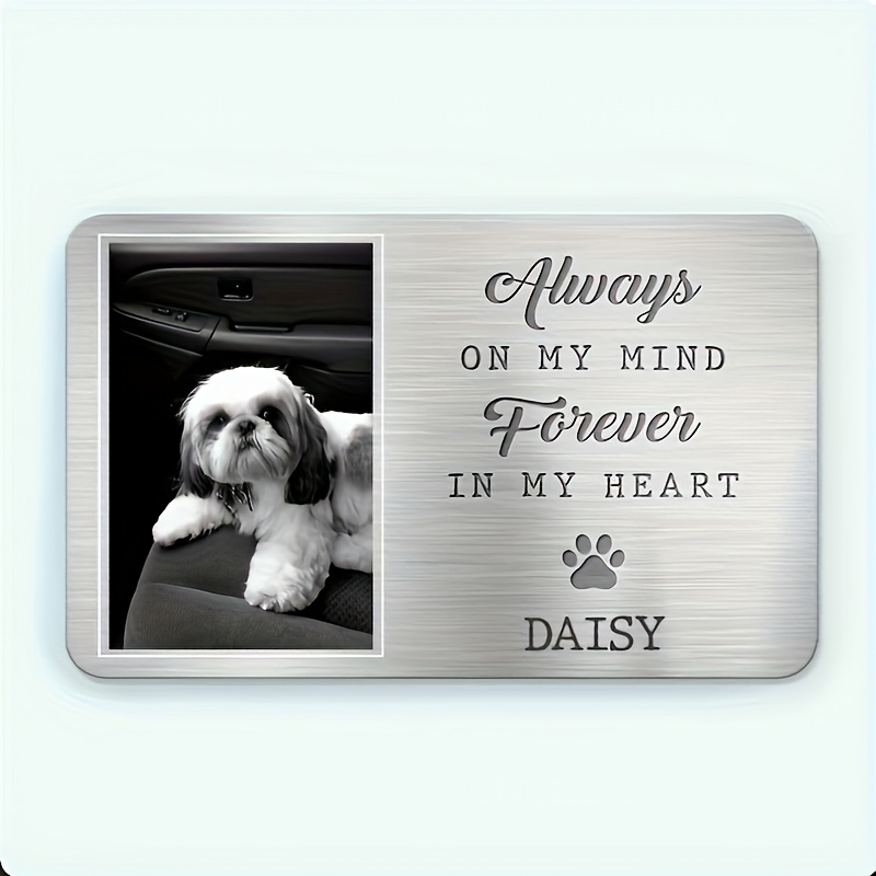 TEMU A Customizable Photo Memorial Personalized Wallet Name Tag - A Sympathy Gift For Pet Owners